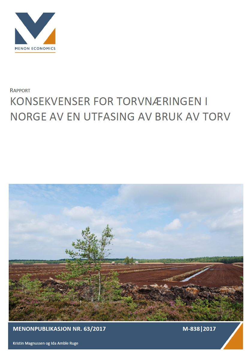 Konsekvenser for torvnæringen i Norge av en utfasing av bruk av torv