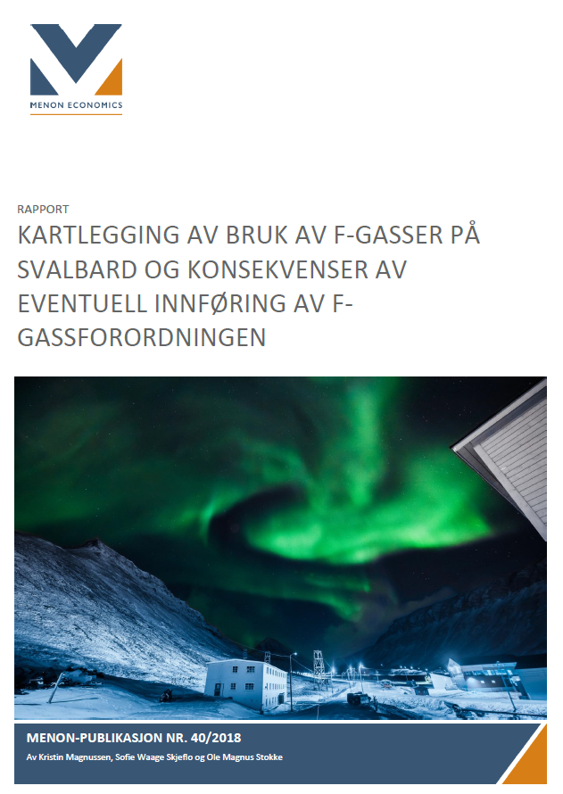 Kartlegging av bruk av F-gasser på Svalbard og konsekvenser av eventuell innføring av F-gassforordningen