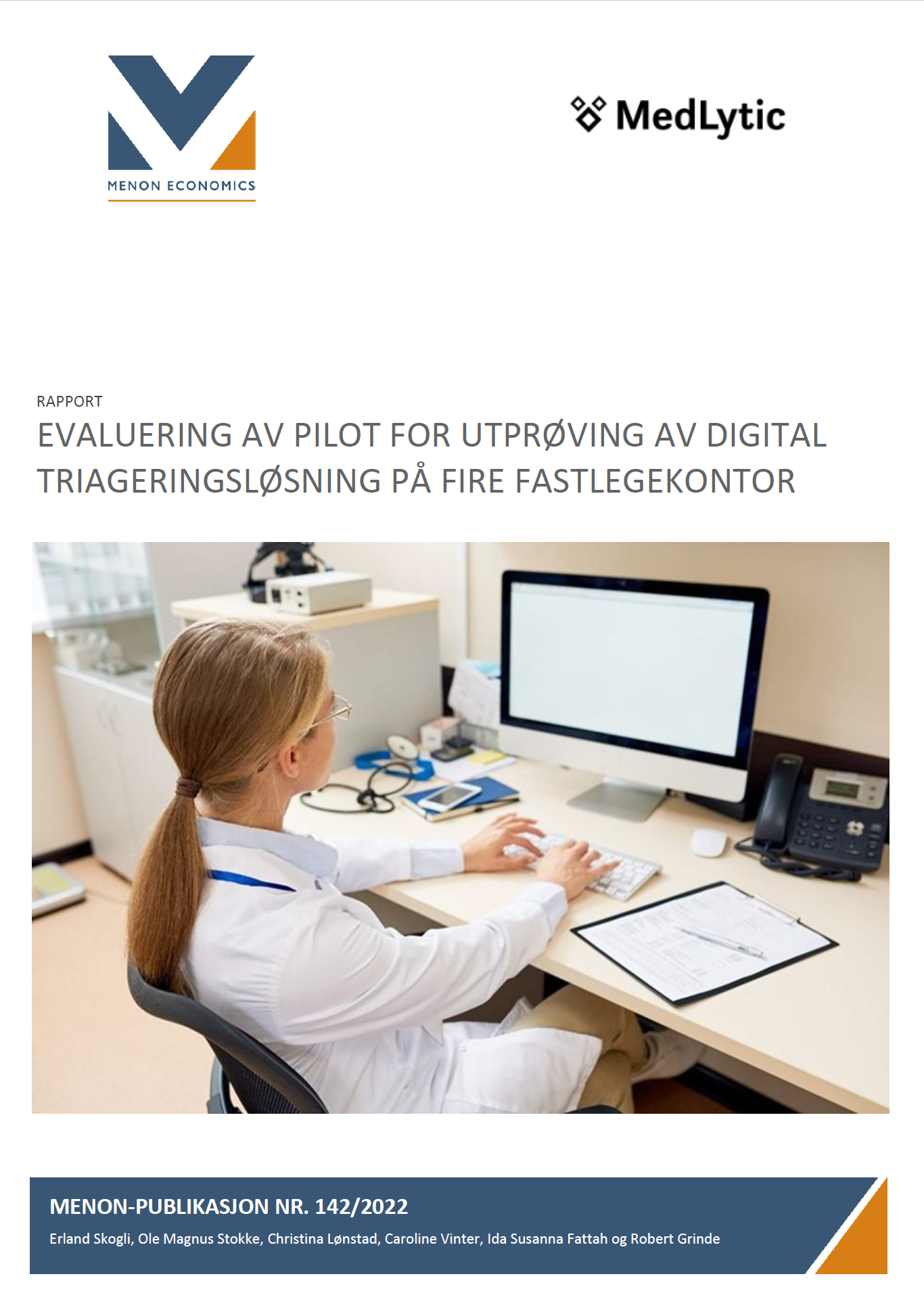Evaluering av pilot for utprøving av digital triageringsløsning på fire fastlegekontor