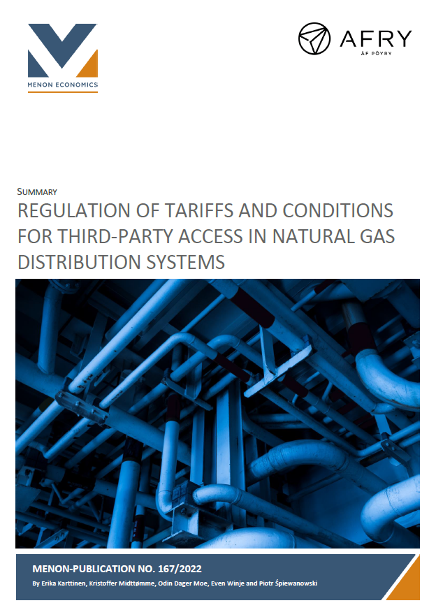 Regulation of tariffs and conditions for third-party access in natural gas distribution systems