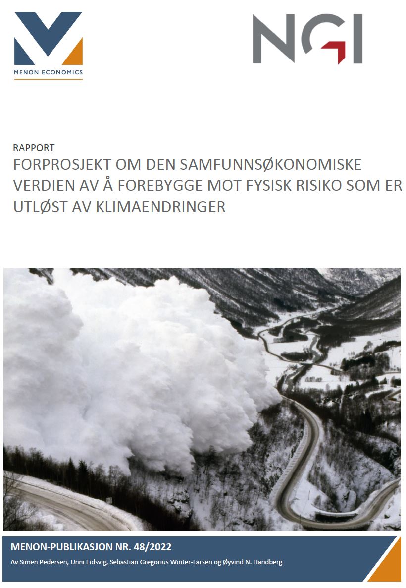 Forprosjekt om den samfunnsøkonomiske verdien av å forebygge mot fysisk risiko som er utløst av klimaendringer