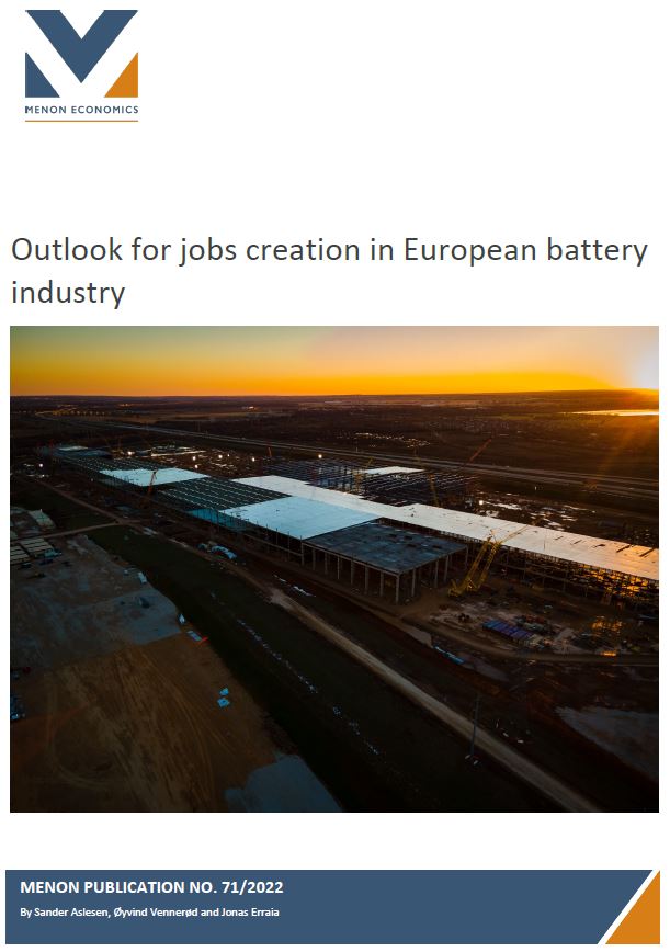 Outlook for jobs creation in European battery industry