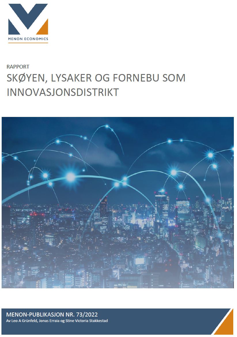 Skøyen, Lysaker og Fornebu som innovasjonsdistrikt