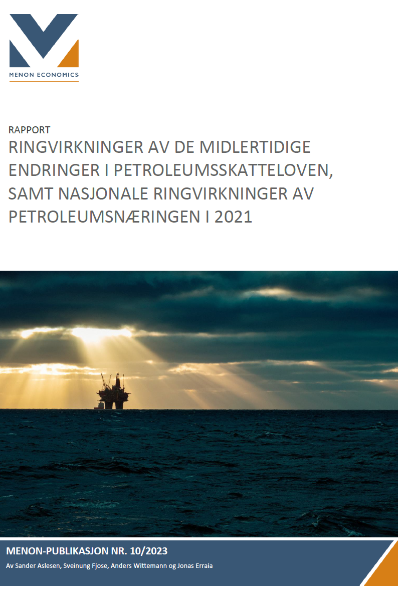 Ringvirkninger av de midlertidige endringer i petroleumsskatteloven, samt nasjonale ringvirkninger av petroleumsnæringen i 2021
