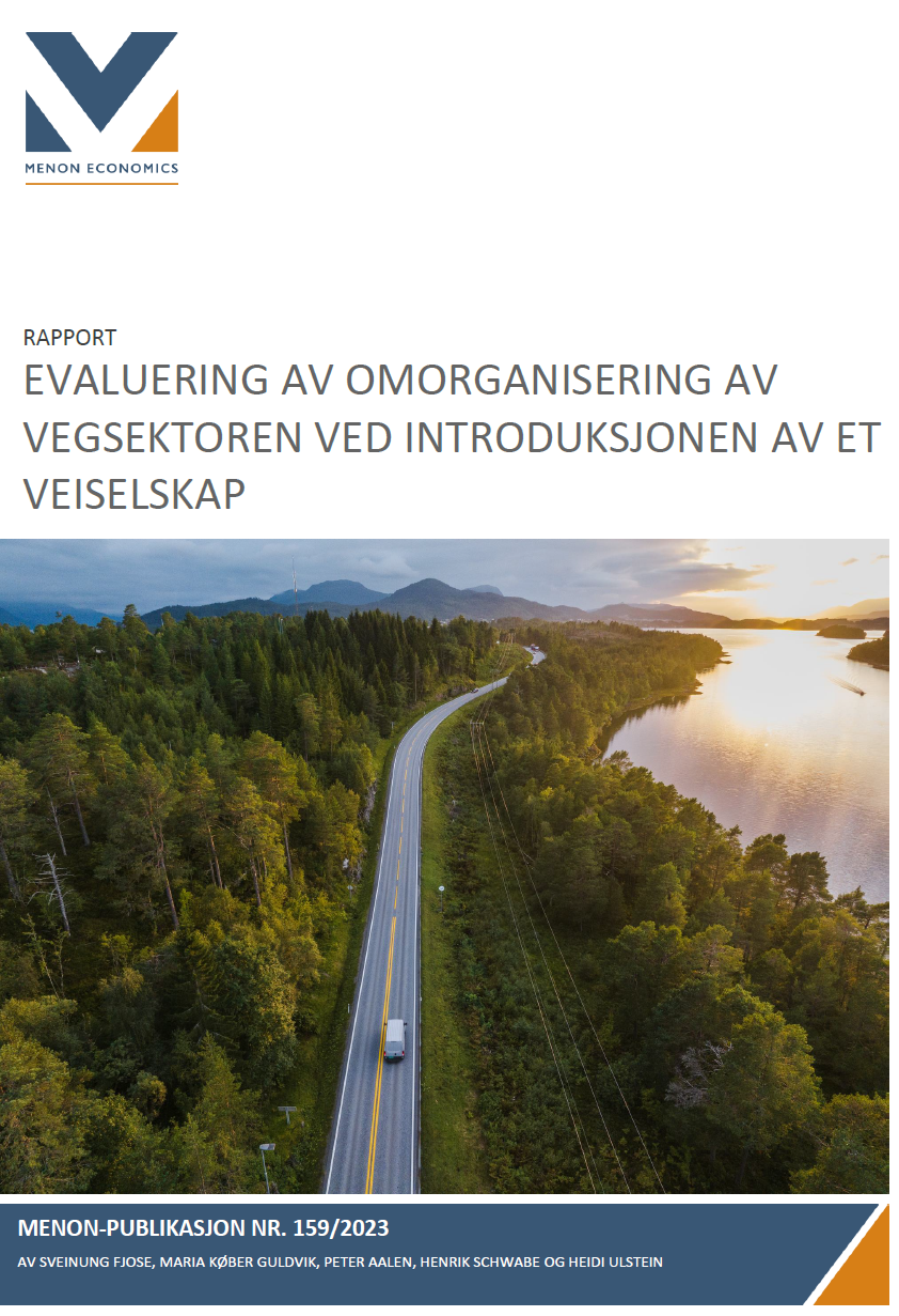 Evaluering av omorganisering av vegsektoren ved introduksjonen av et nytt veiselskap