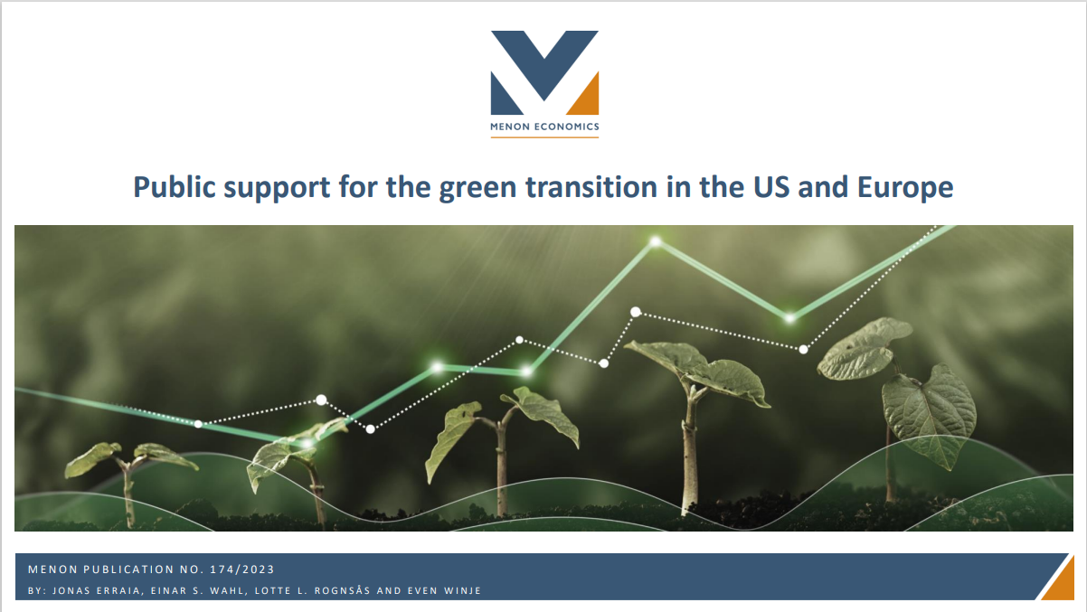 Public support for the green transition in the US and Europe