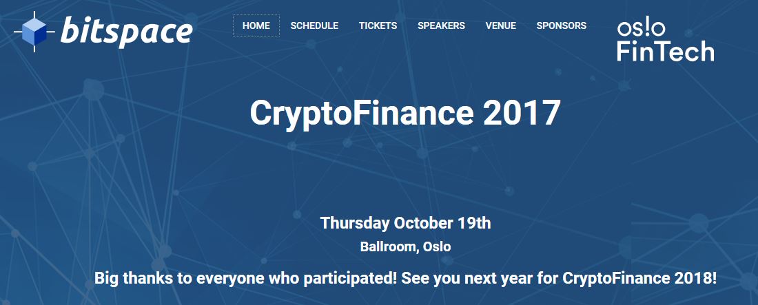 ICO – funding the future or scamming the fools, foredrag på CryptoFinance 2017
