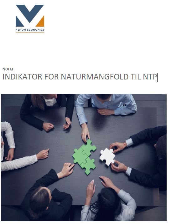 Forslag og anbefalinger til indikator for naturmangfold i NTP 2022-2033