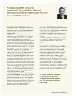 A Swedish look at PE in Norway: Interview with Bengt Hellström – Head of alternative investments in the Swedish AP3 fund