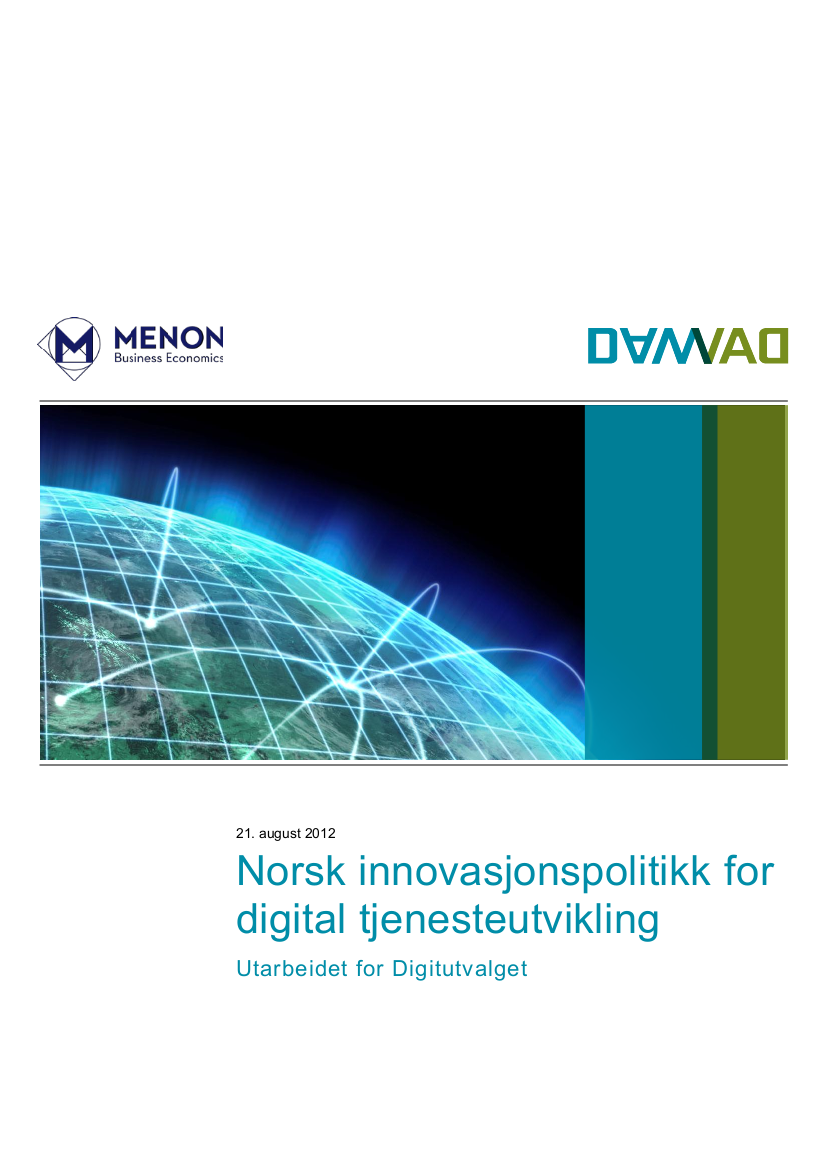 Norsk innovasjonspolitikk for digital tjenesteutvikling